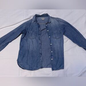 J. Crew distressed Light Blue Denim Shirt